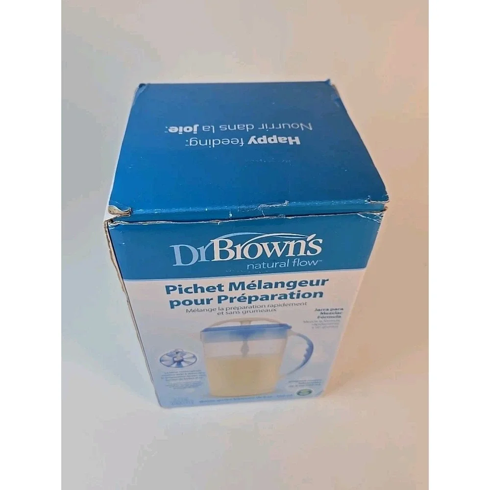 Dr. Brown's Natural Flow Formula Mixing Pitcher 32 oz (Blue) -New -  Open Box